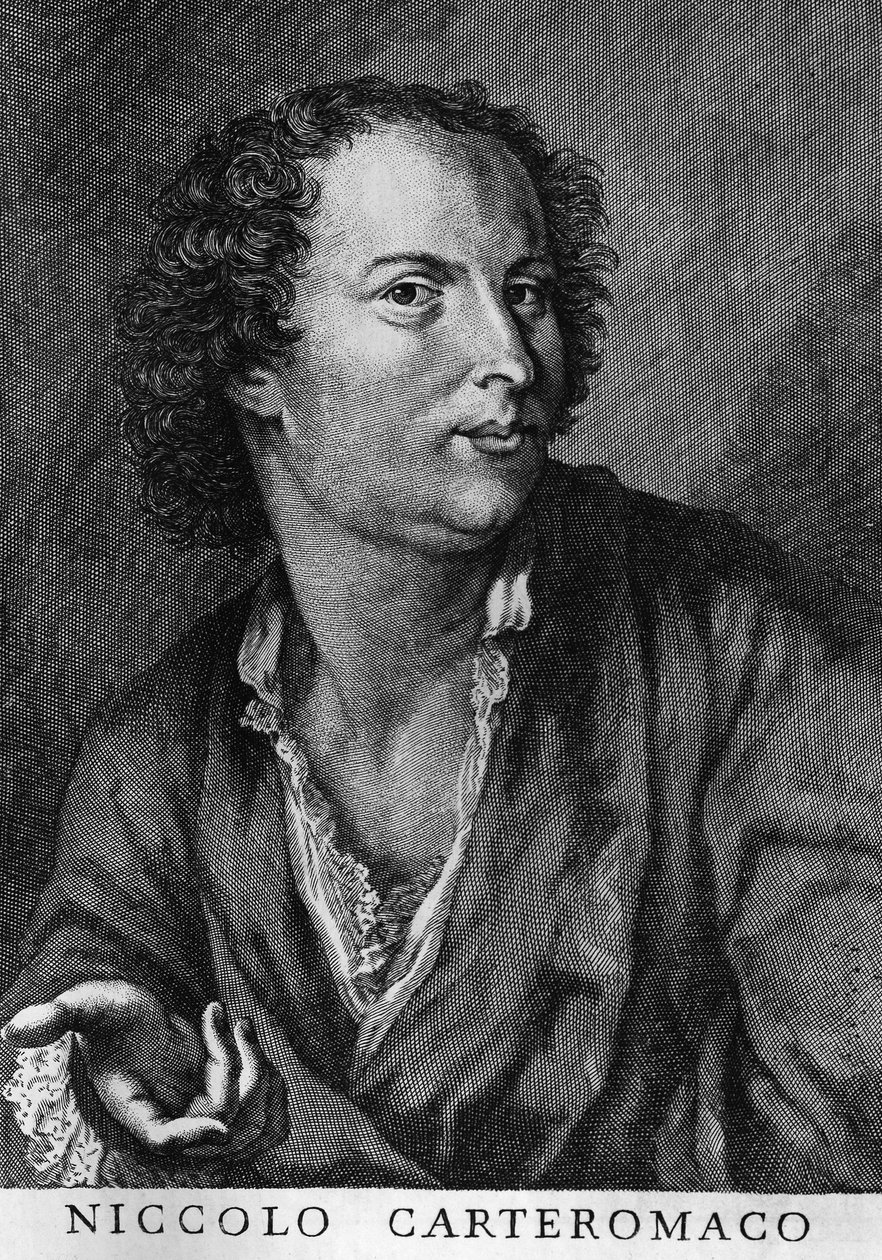 Niccolo Carteromaco (1674-1735), İtalyan şair, gravür olarak da bilinen Niccolo Forteguerri