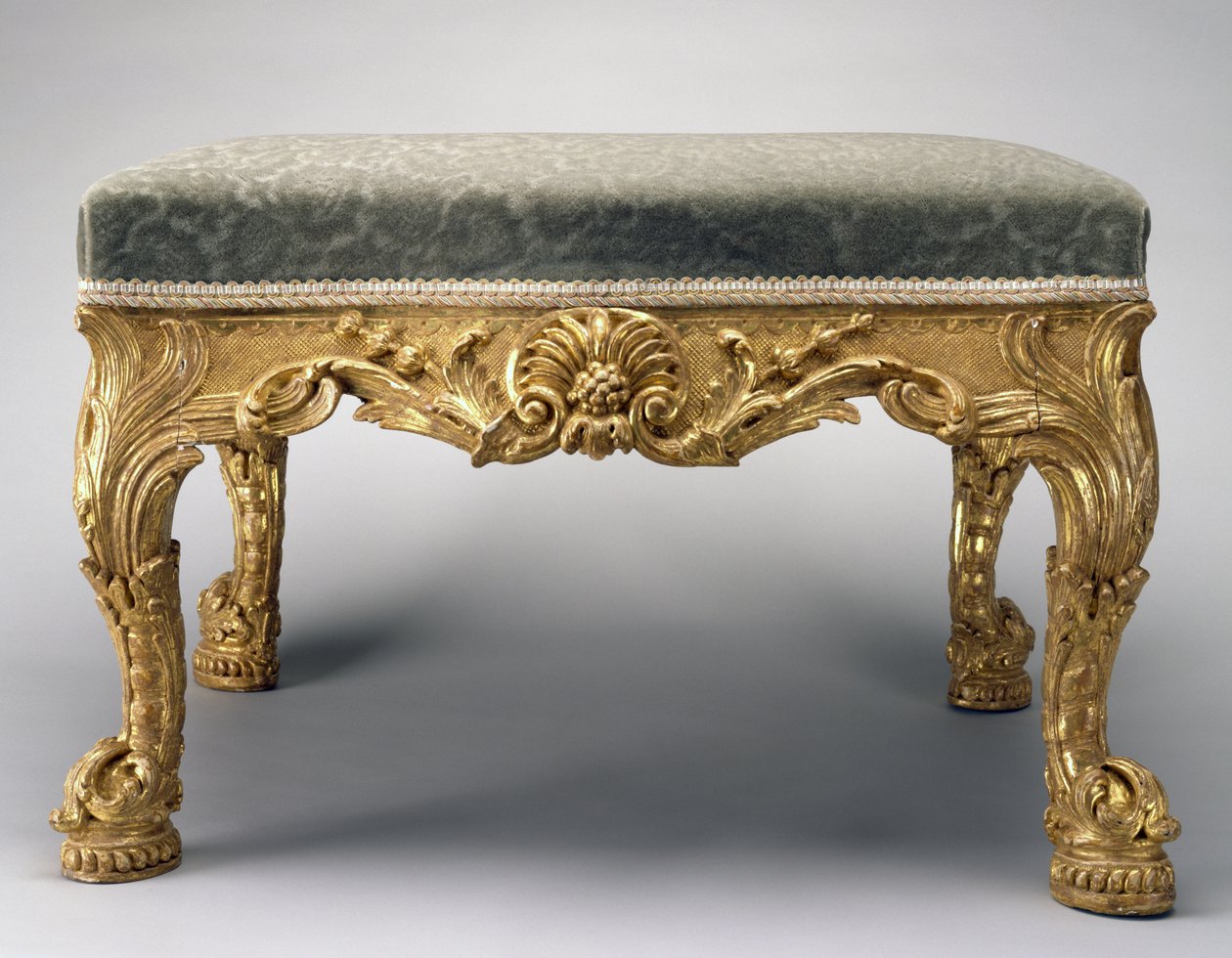 Palmiye Odası için Tabure, Spencer House, Londra, c.1757 (kireç ağacı, yaldız ve döşeme) by John (attr.to) Vardy