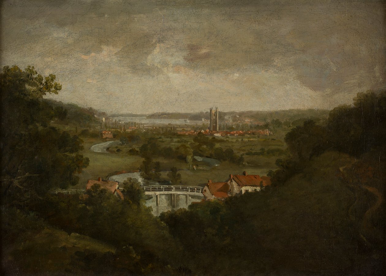 Dedham Vadisi (tuval üzerine yağlı boya) by John (circle of) Constable