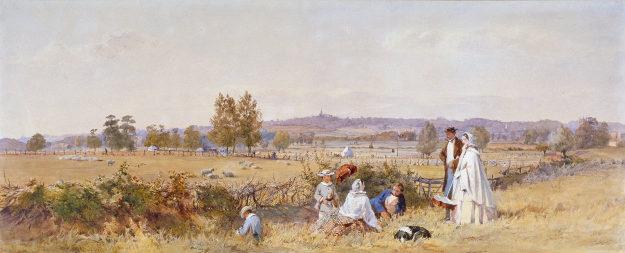 Holloway Hapishanesinin arkasındaki alanlar, Islington, Londra, 1859 by John Absolon