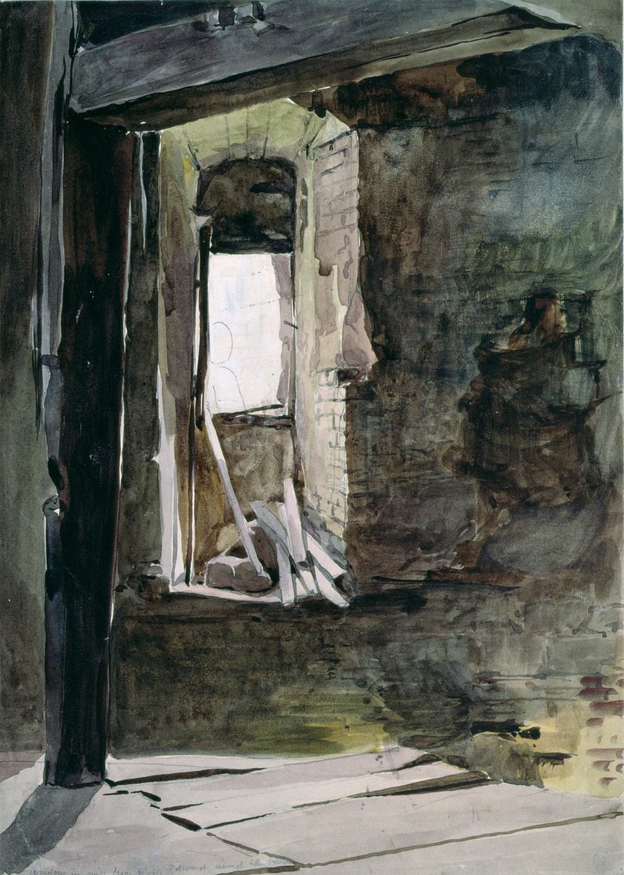 Crecy savaş alanındaki yel değirmeninin içi by John Absolon