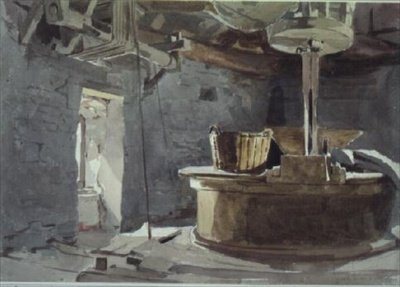 Crecy savaş alanında yel değirmeninin üst katı by John Absolon