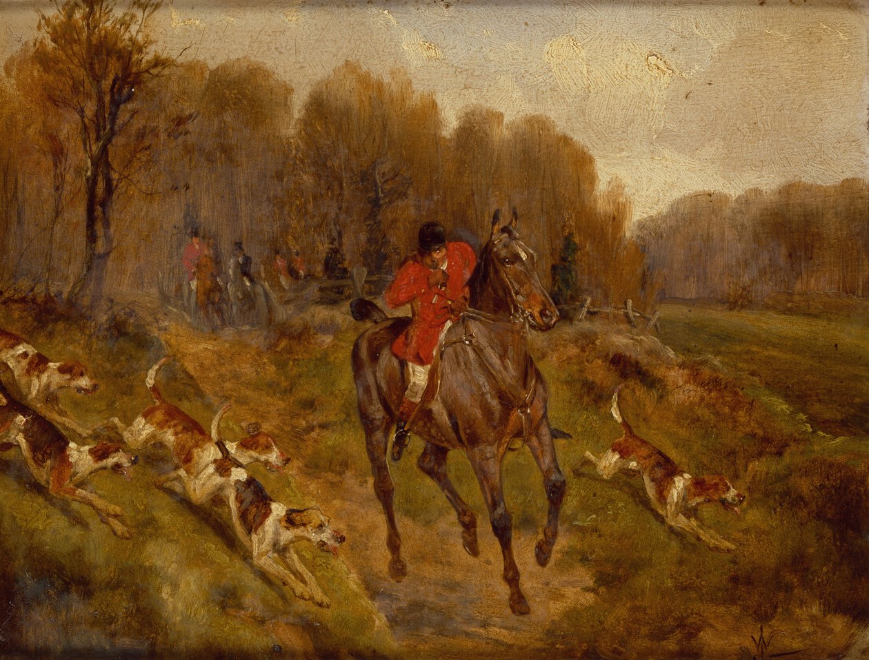 Full Cry (tuval üzerine yağlı boya) by John Alfred Wheeler