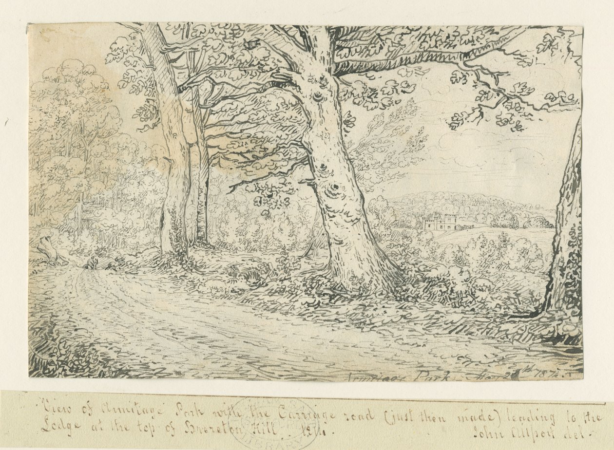Armitage Park: karakalem, 1814 by John Allport