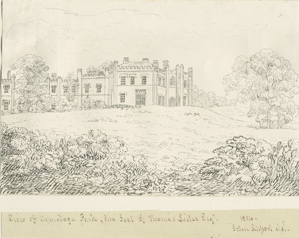 Armitage Park: karakalem, 1814 by John Allport