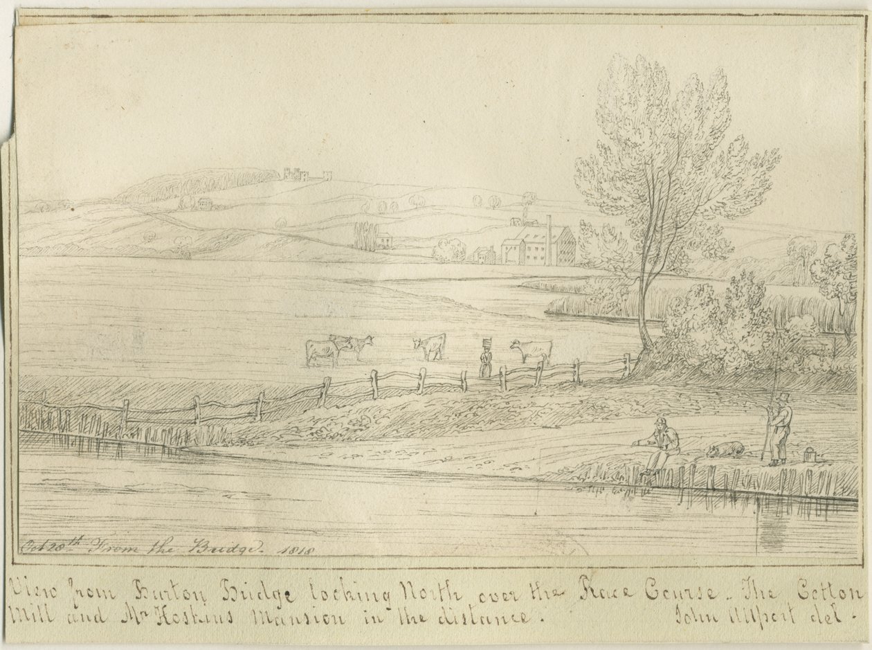 Burton-upon-Trent: kalem ve mürekkeple çizim, 1818 by John Allport
