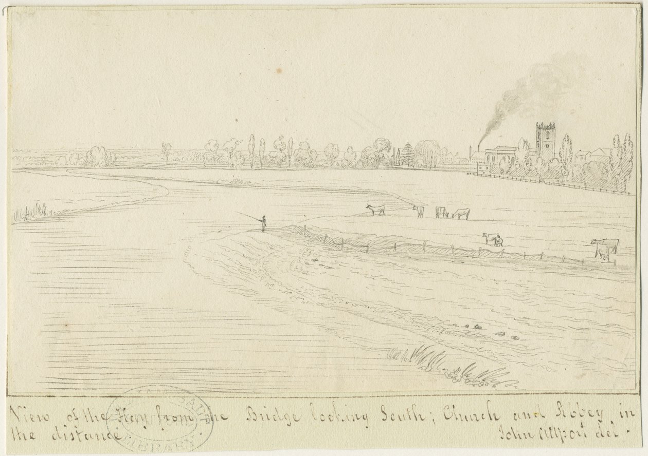 Burton-upon-Trent: kalem ve mürekkeple çizim, nd [1799-1854] (çizim) by John Allport