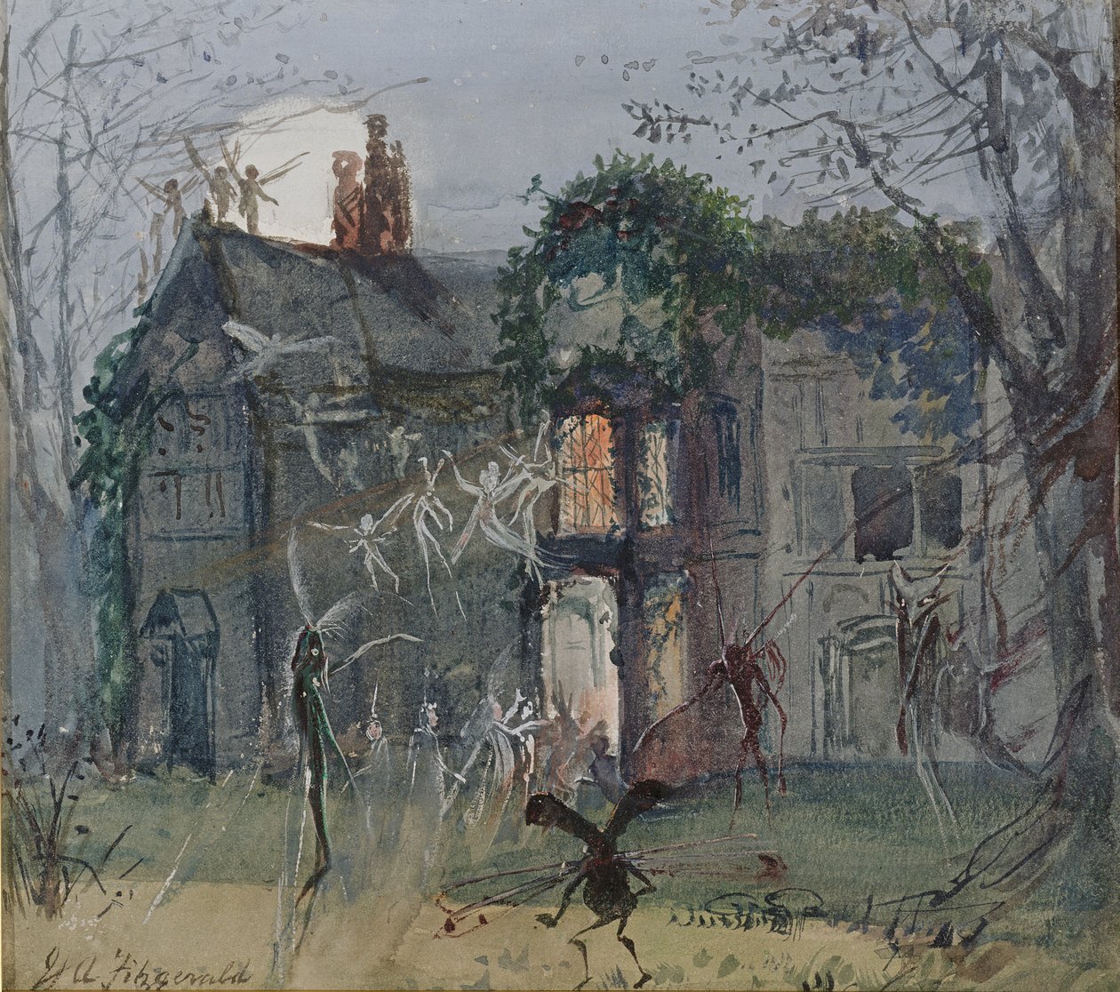 Eski Salon, Ay Işığında Periler by John Anster Fitzgerald