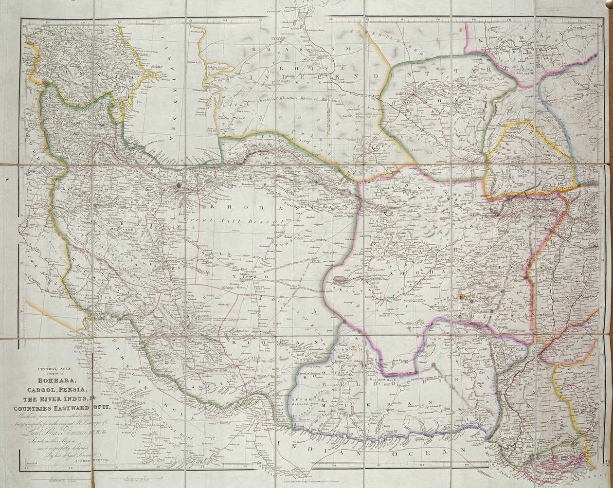 Orta Asya Haritası, 1834 by John Arrowsmith