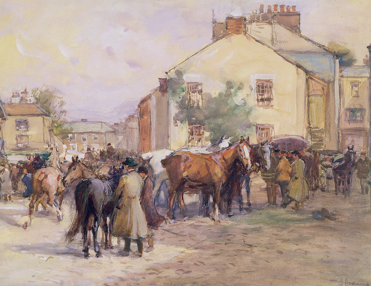 At Fuarı (kağıt üzerine wc ve kalem) by John Atkinson