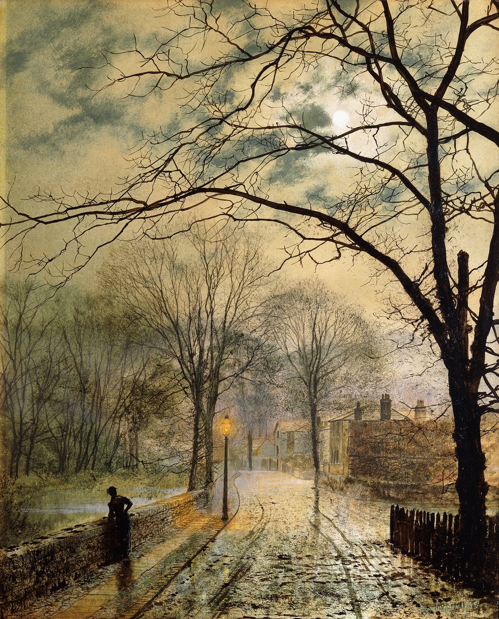 Mehtaplı Bir Gezinti, Bonchurch, Wight Adası, 1878 by John Atkinson Grimshaw