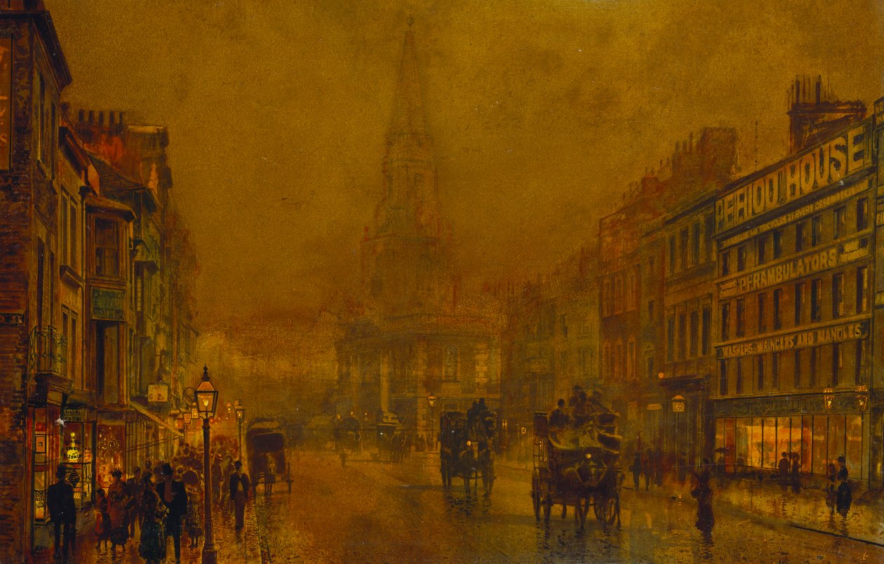 Blackman Caddesi, İlçe by John Atkinson Grimshaw