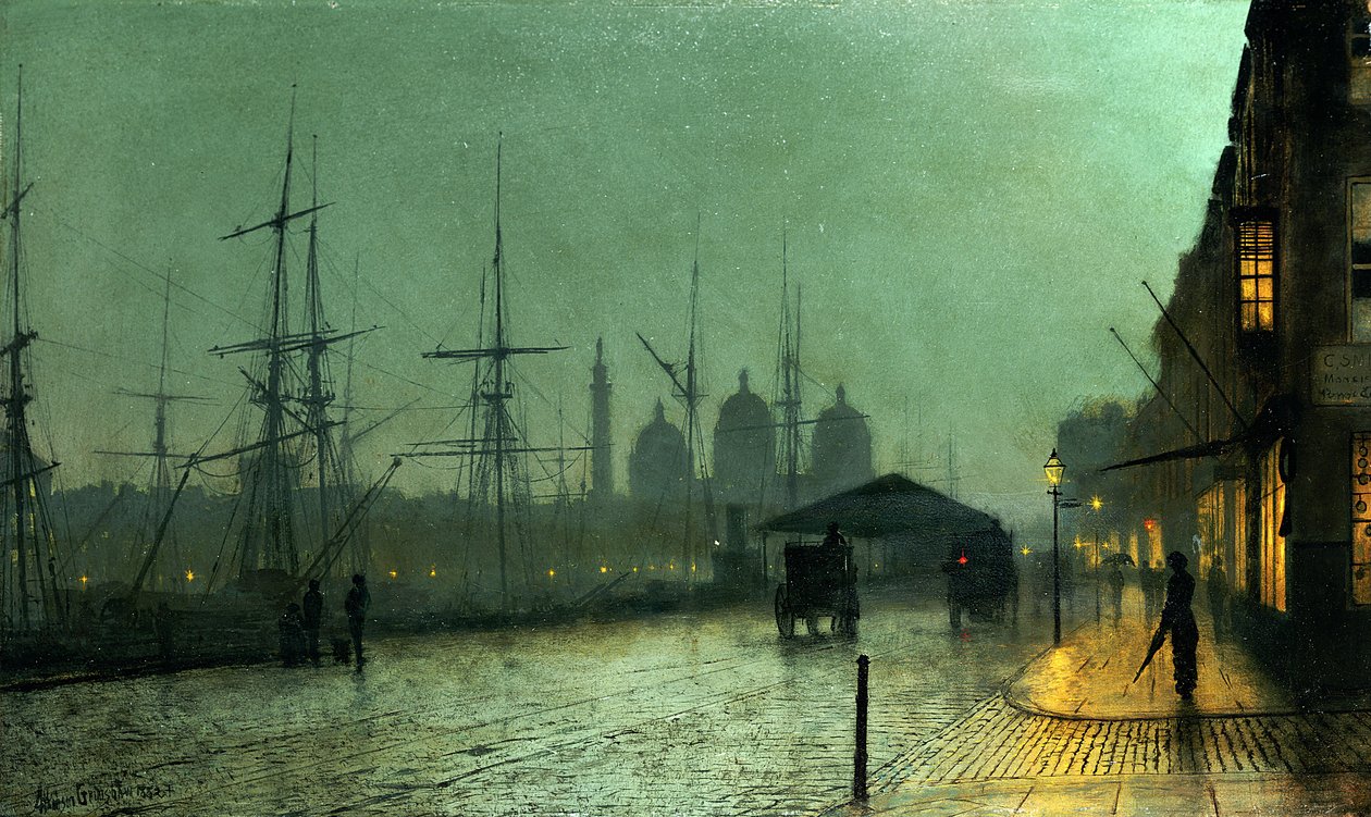 Humber Rıhtımı, Gövde, 1882 by John Atkinson Grimshaw