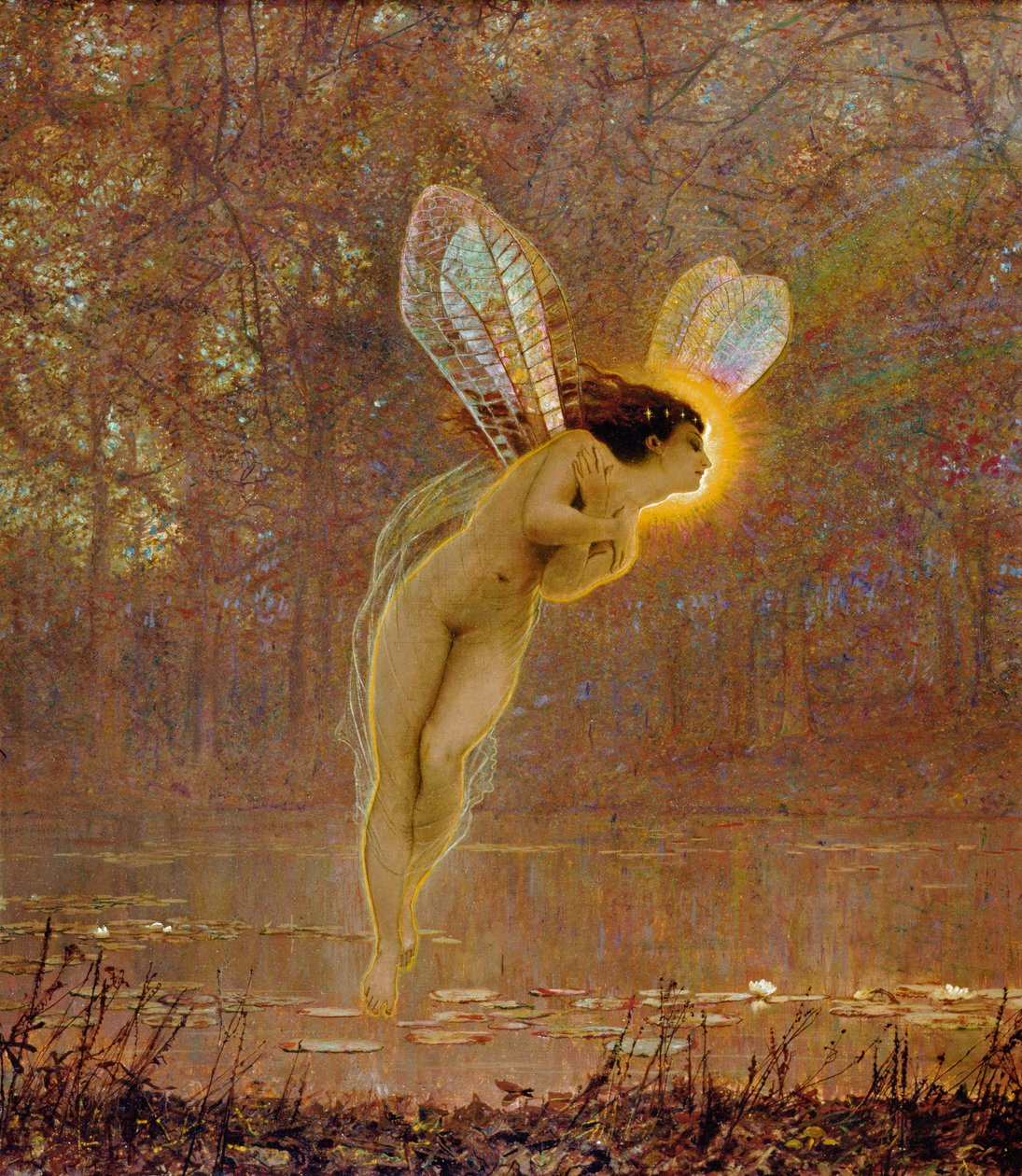 İris, peri detayı by John Atkinson Grimshaw
