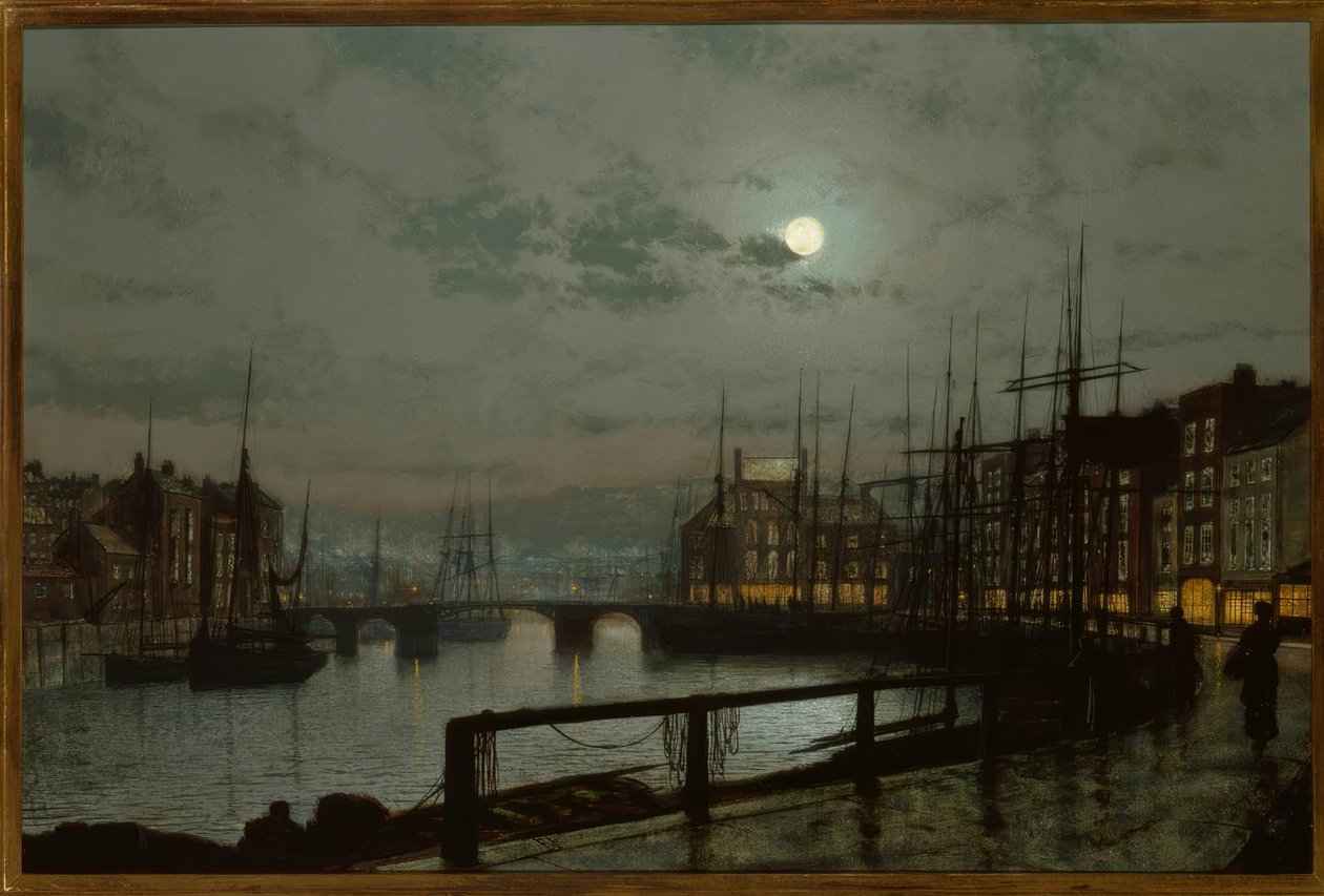 J.A.Grimshaw, Whitby / Gemälde, 1883 by John Atkinson Grimshaw