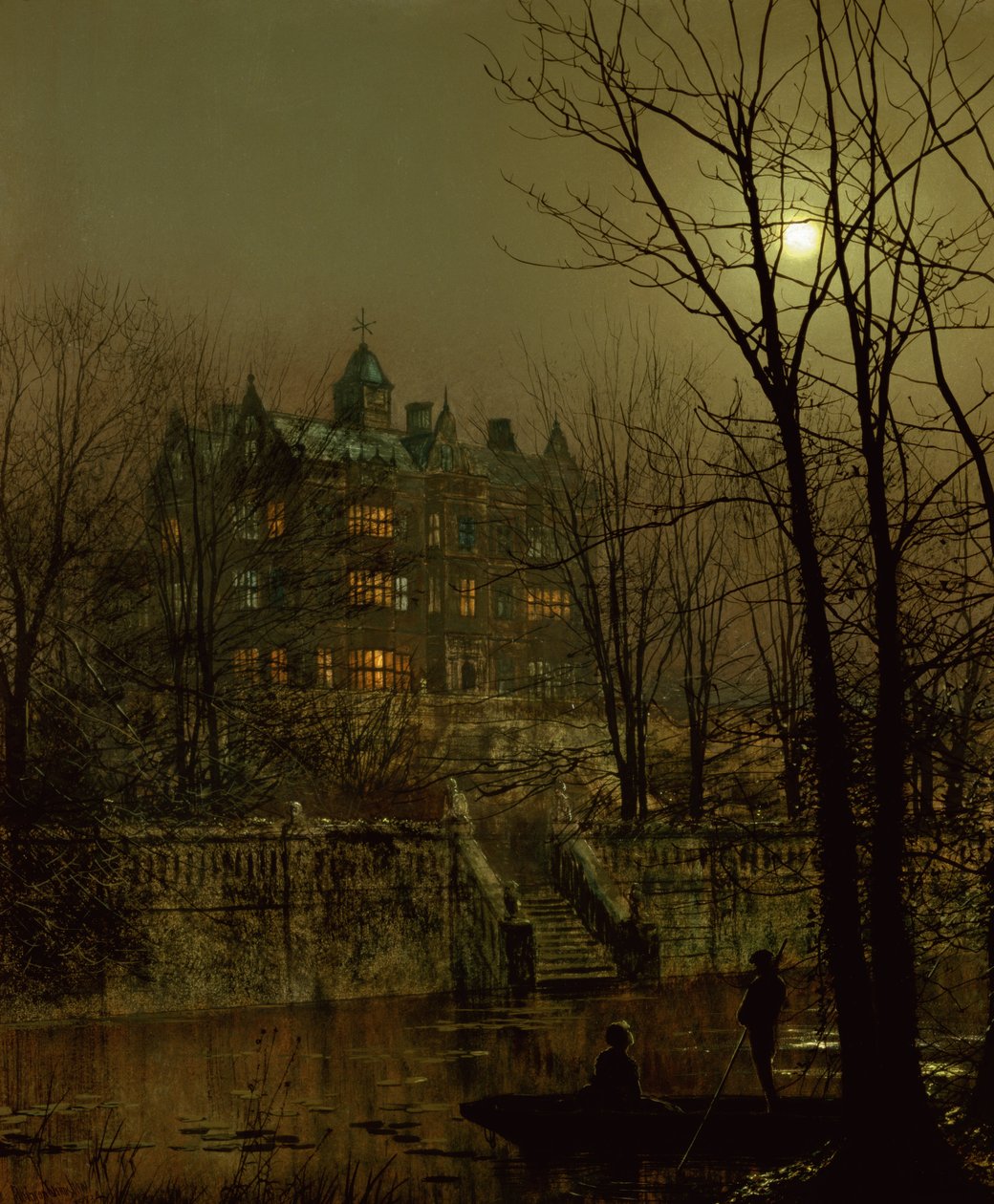 Knostrop Eski Salon, Leeds by John Atkinson Grimshaw