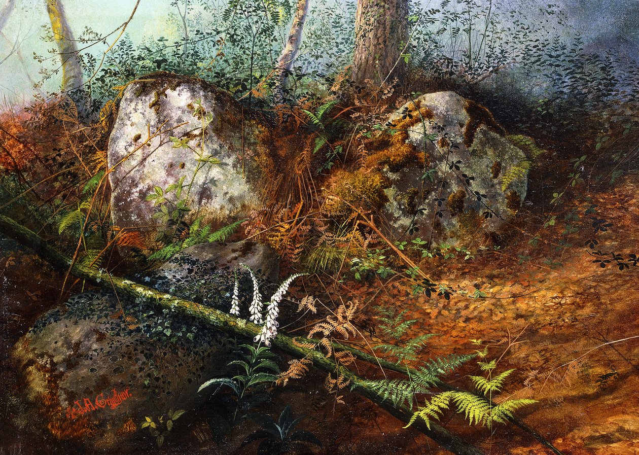 Newlay Wood, 1861 by John Atkinson Grimshaw