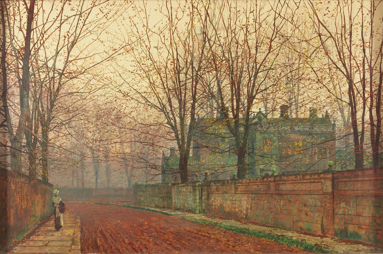 Kasım Sabahı, Knostrop Salonu, Leeds by John Atkinson Grimshaw