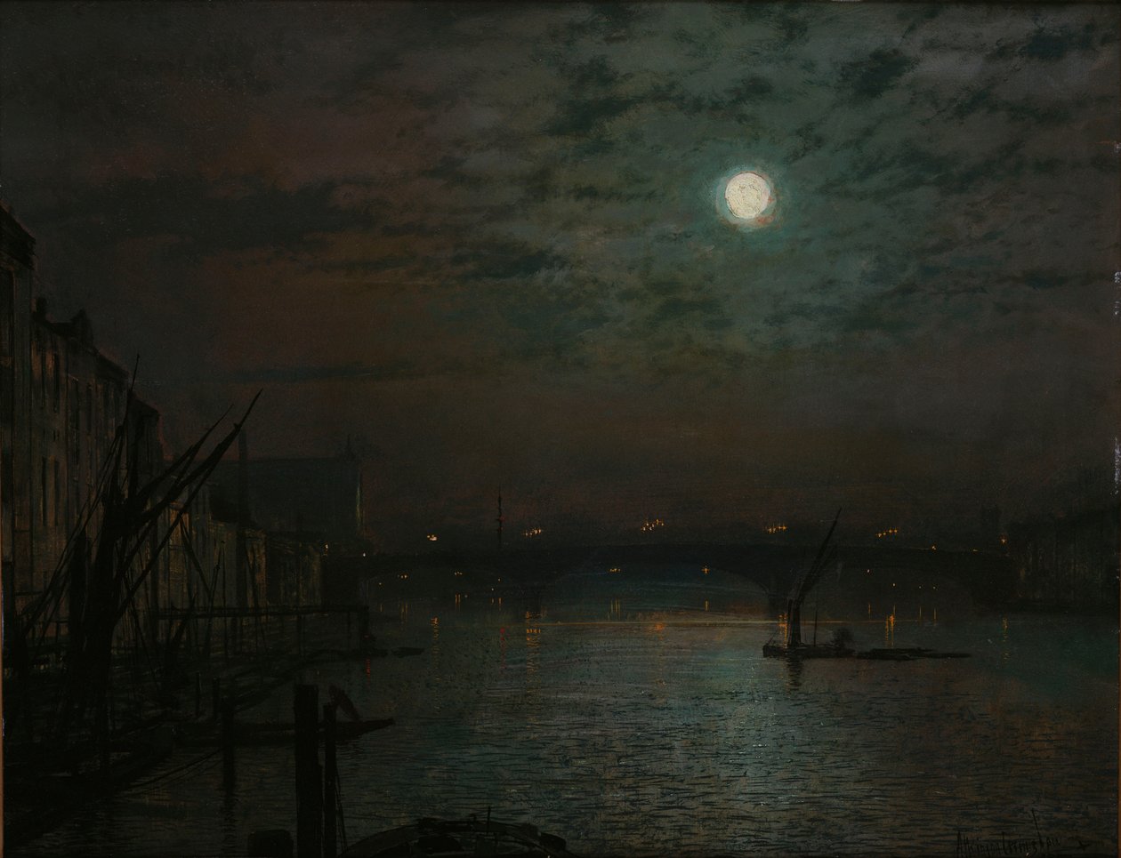 Moonlight tarafından Southwark Köprüsü, 1882 by John Atkinson Grimshaw