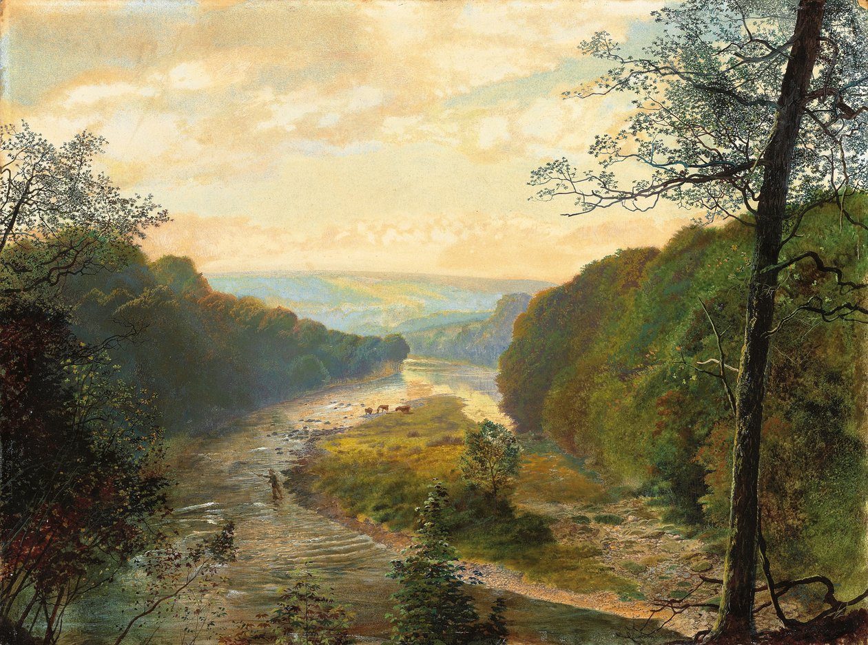 Barden Tower Beyond ile Wharfe Vadisi, 1870