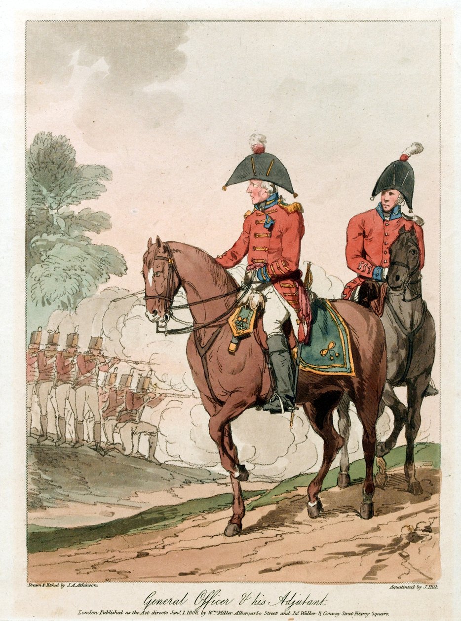 Genel Memur ve onun emir subayı by John Augustus (after) Atkinson