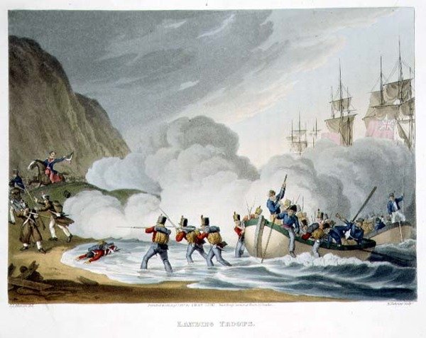 Çıkarma Birlikleri, Matthew Dubourg (fl.1813-20) tarafından 