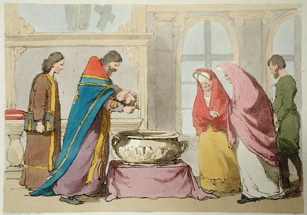 Sanatçı tarafından kazınmış Vaftiz, 1804