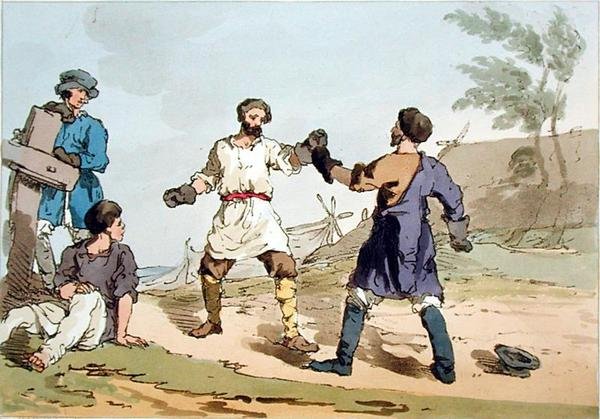 Sanatçı tarafından kazınmış boks, 1804