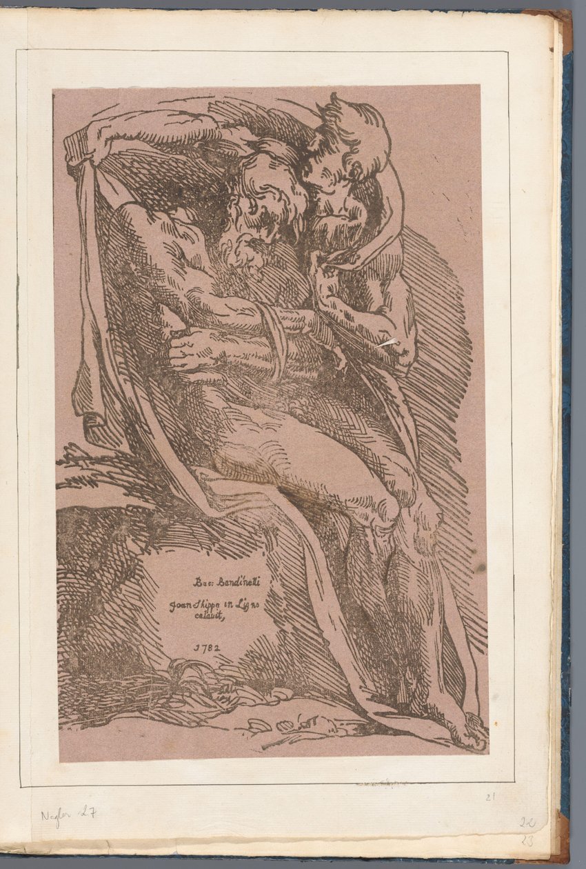 Adam yaşlı bir çıplak adama pelerin koyar. Amicis suis necnon unicuique (...) (nesne üzerinde dizi başlığı) by John B. Skippe