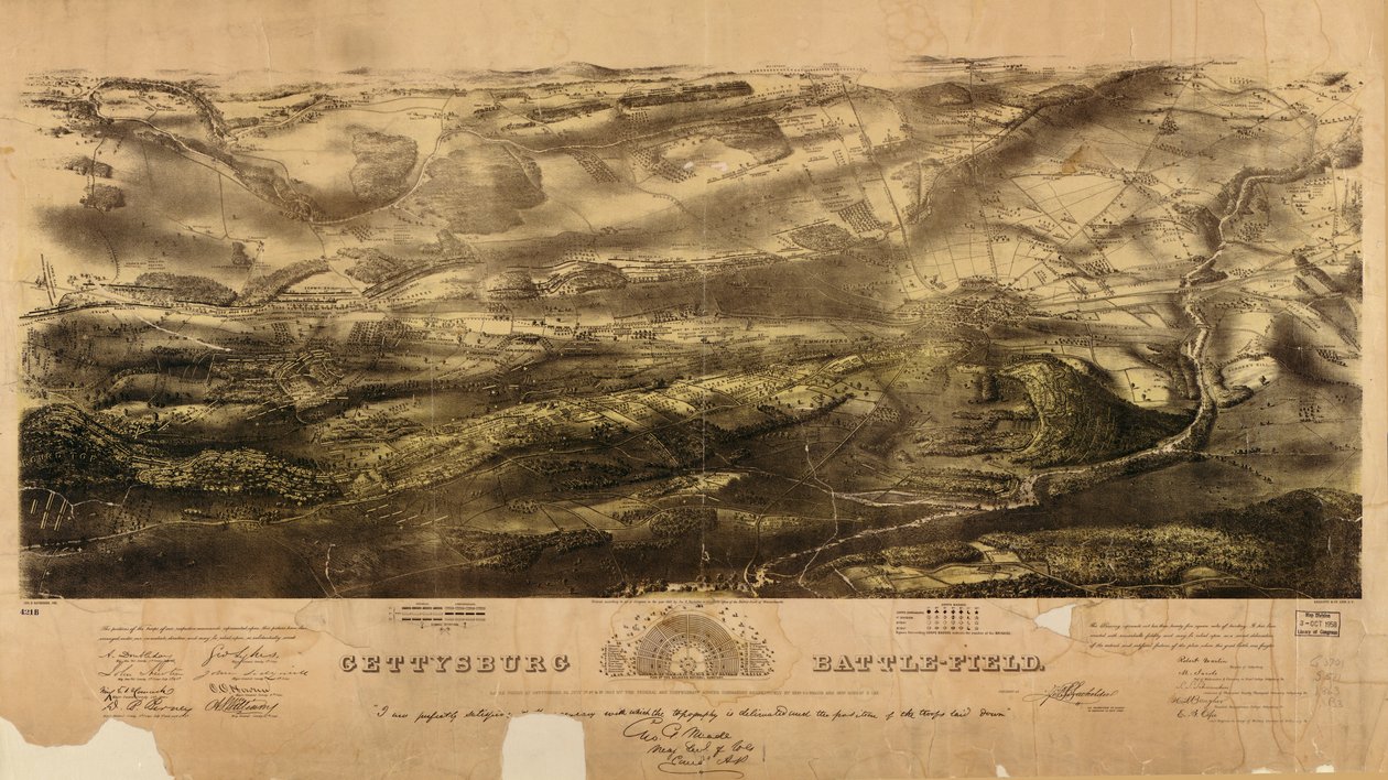 Gettysburg savaş alanı by John Bachelder