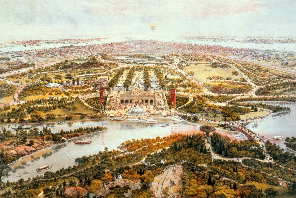 Central Park, Yaz, Güneye Bakış, 1865 by John Bachmann