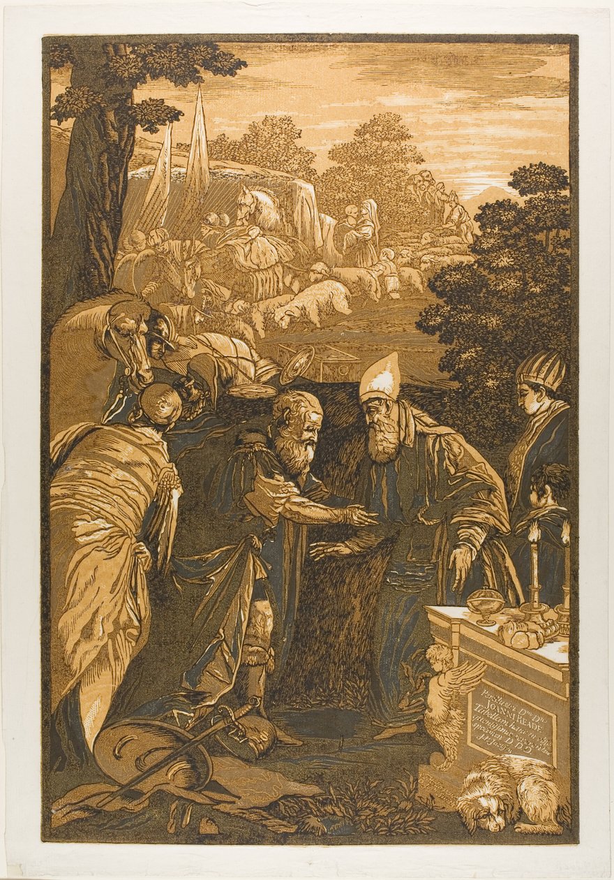 Opera Selectoria'dan Melchisedech Blessing Abraham, by John Baptist Jackson