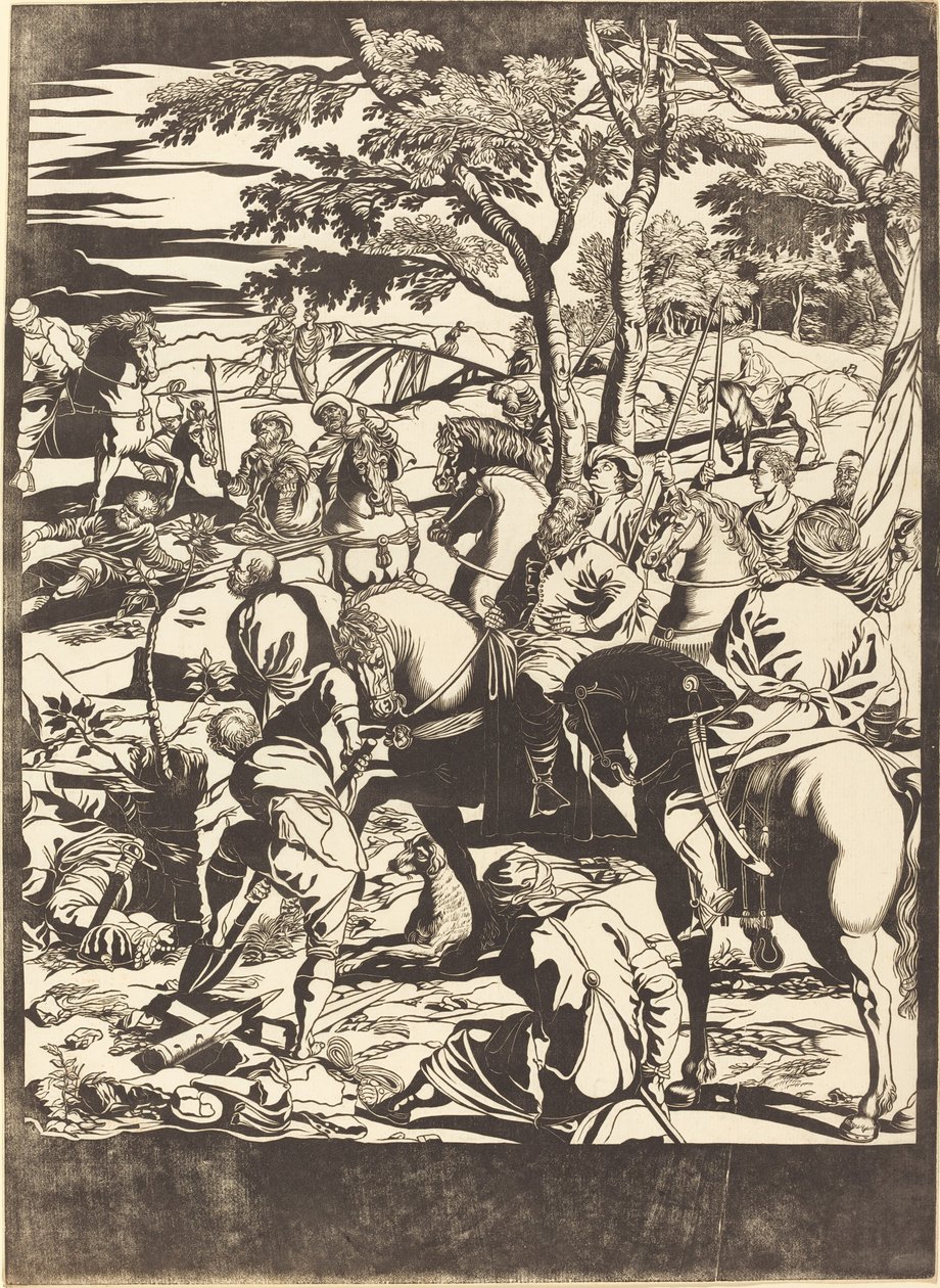 Çarmıha Gerilme [sağ plaka] by John Baptist Jackson after Jacopo Tintoretto