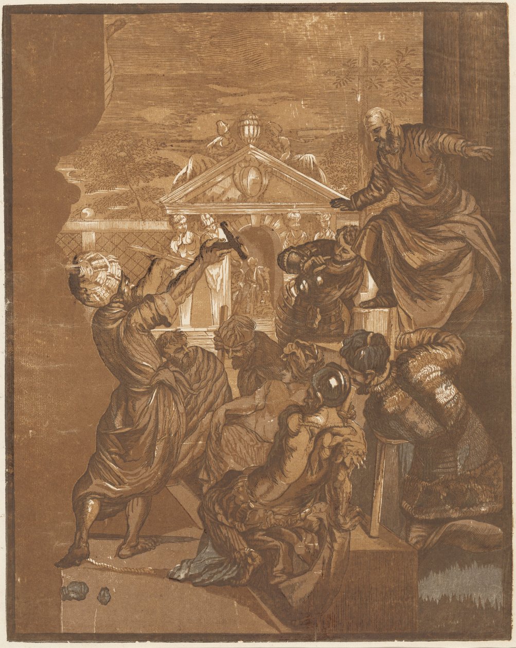 Aziz Mark Mucizesi (sağ taraf) by John Baptist Jackson after Jacopo Tintoretto