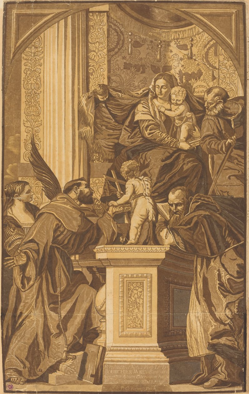 Kutsal Aile ve Dört Aziz by John Baptist Jackson after Veronese