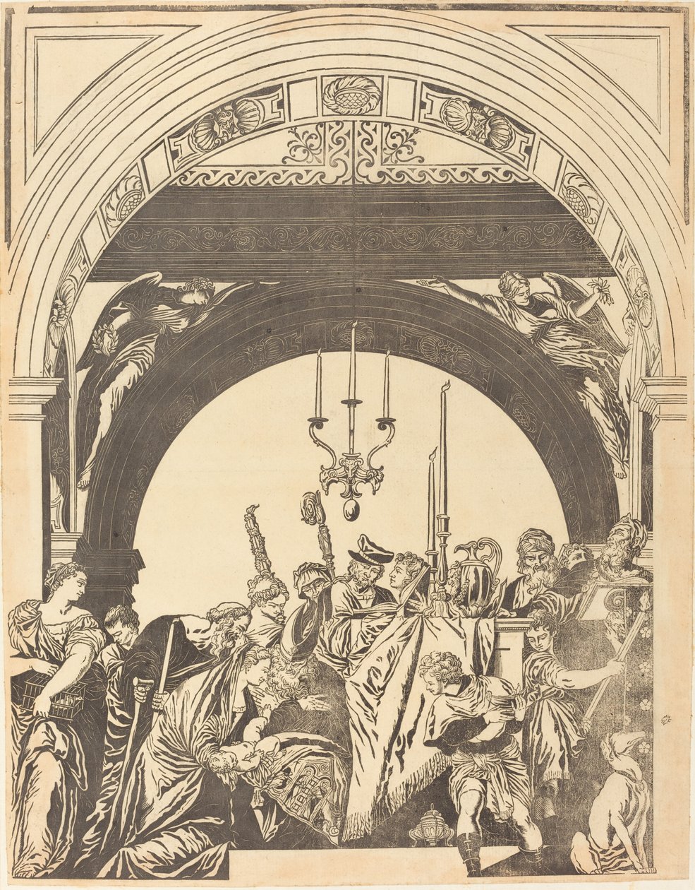Tapınakta Sunum (Sünnet) by John Baptist Jackson after Veronese