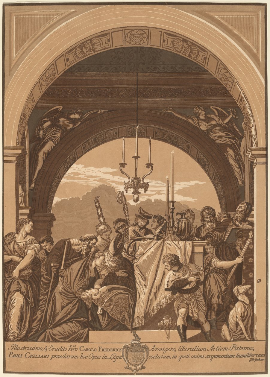 Tapınaktaki Sunum by John Baptist Jackson, after Veronese
