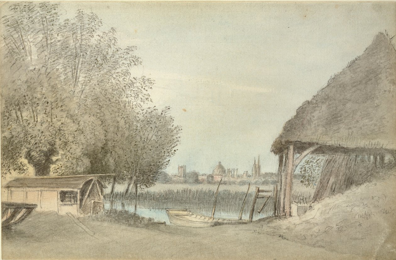 Ferry Hinksey, Oxford yakınlarında, 15 Haziran 1789 by John Baptist Malchair