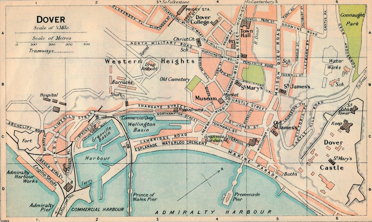 Dover, c20th Century by John Bartholomew
