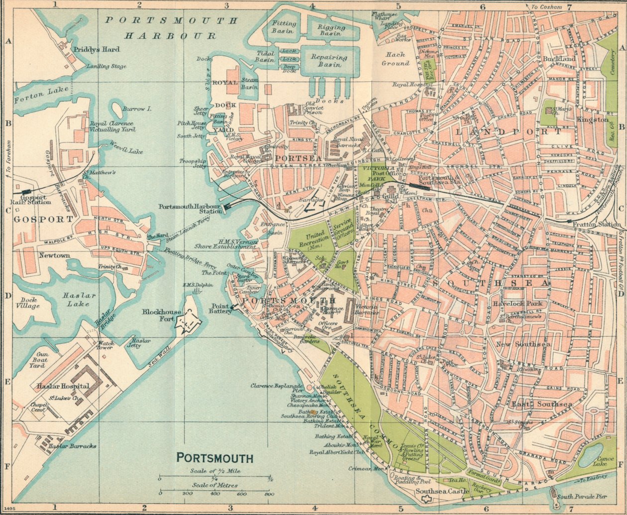 Portsmouth, c20th Century by John Bartholomew