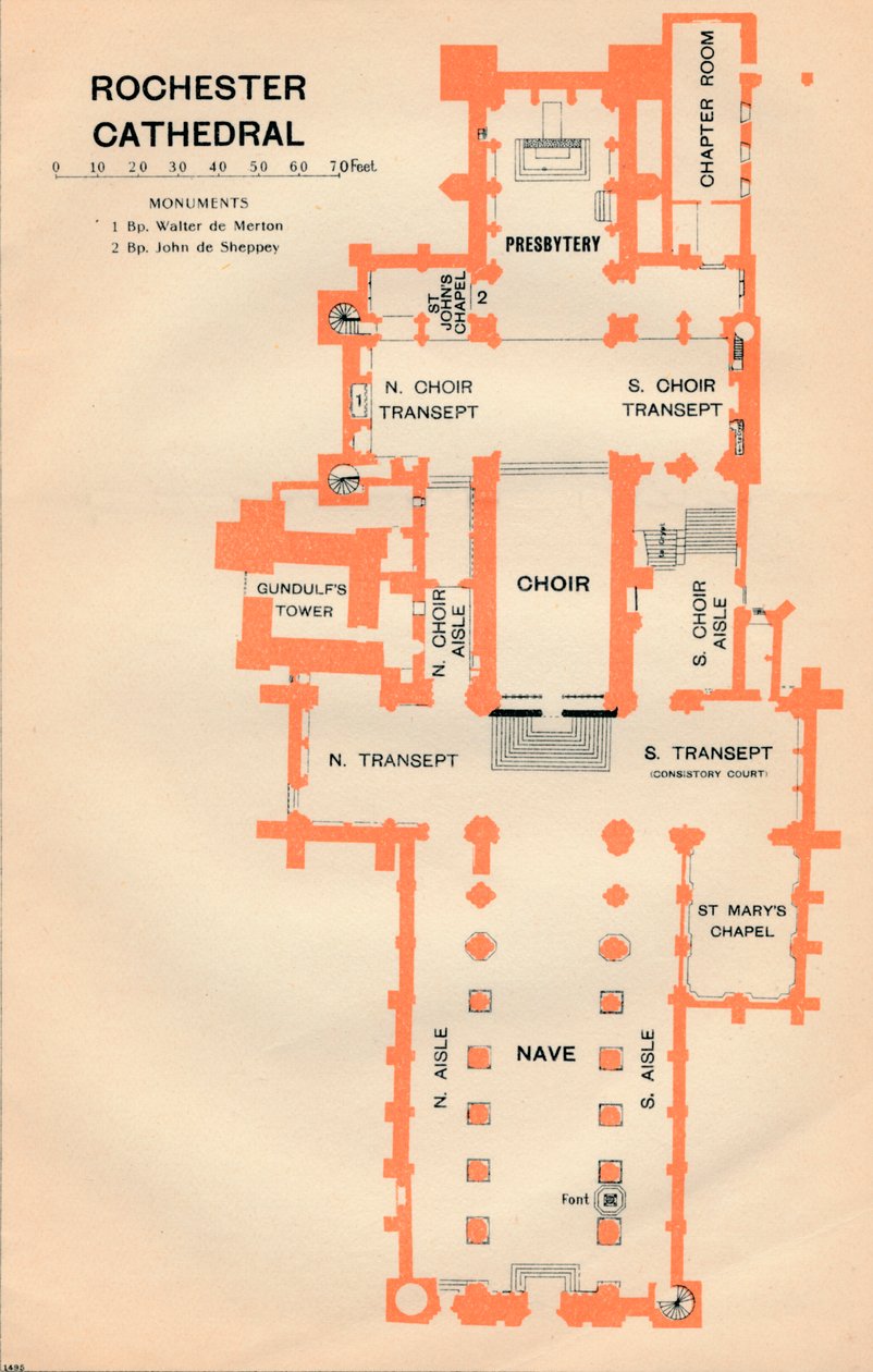 Rochester Katedrali, c20th Century by John Bartholomew