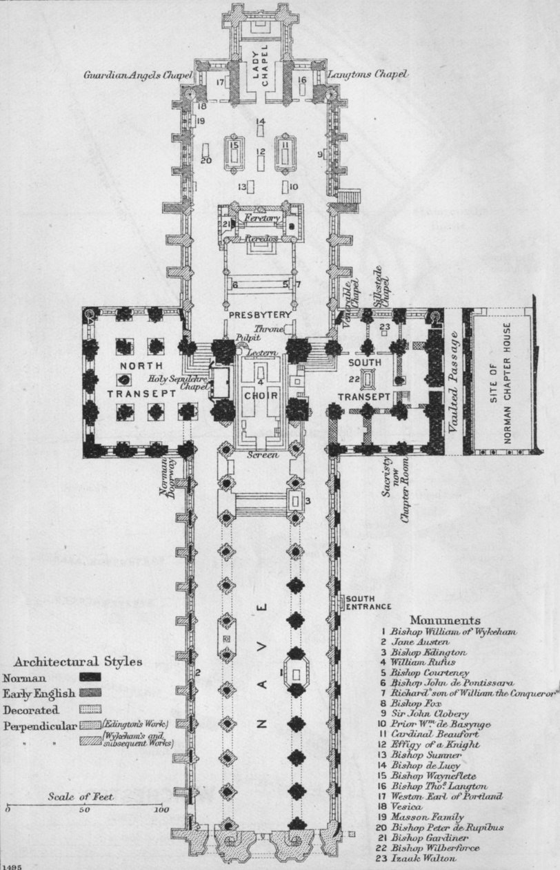 Winchester Katedrali, c20th Century by John Bartholomew