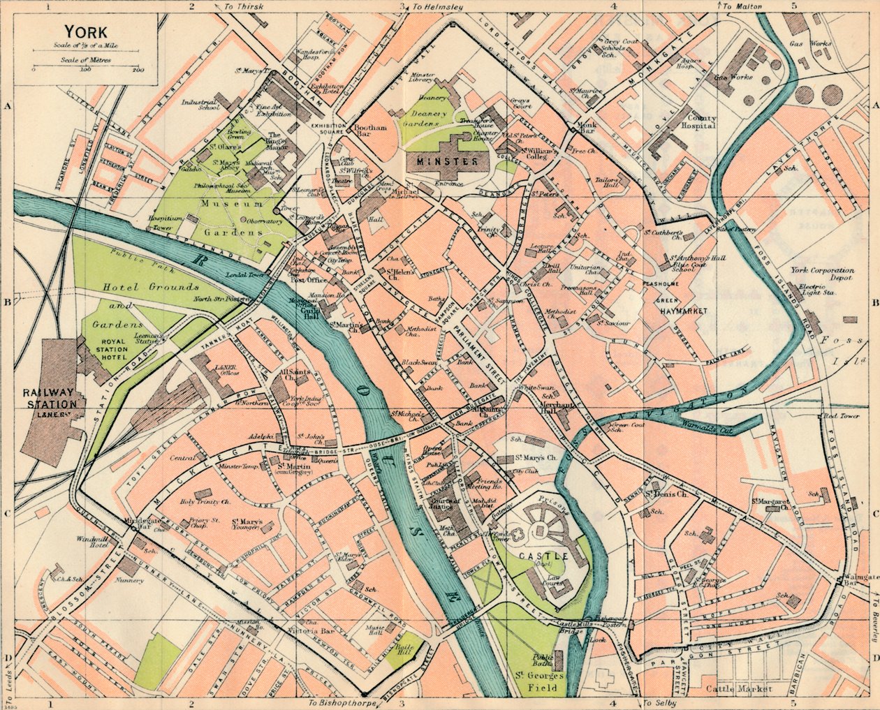 York, c20th Century by John Bartholomew