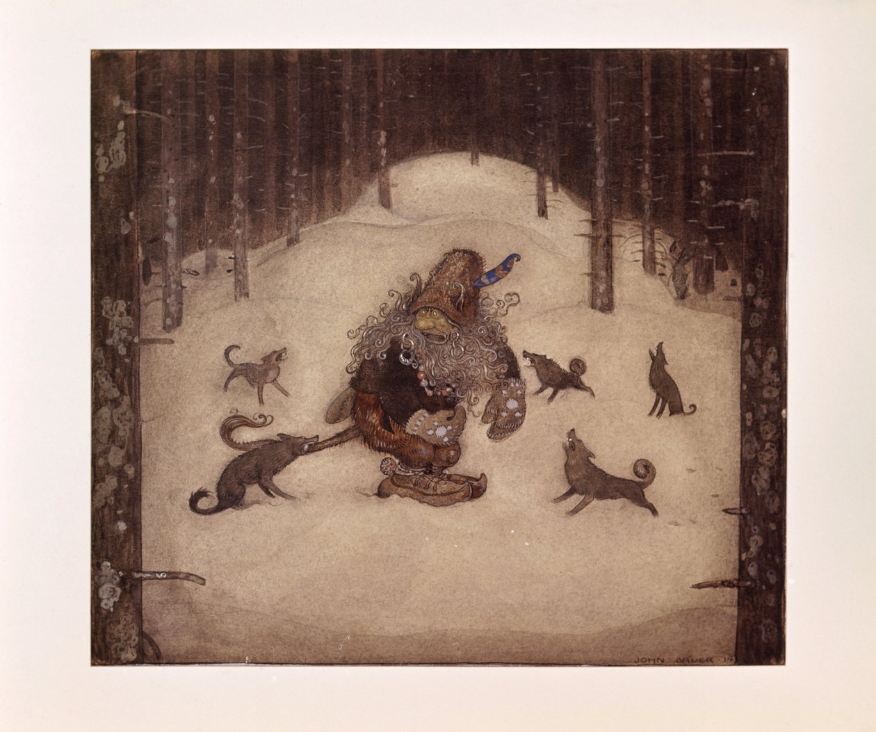 John Bauer, Trol ve kurtlar by John Bauer