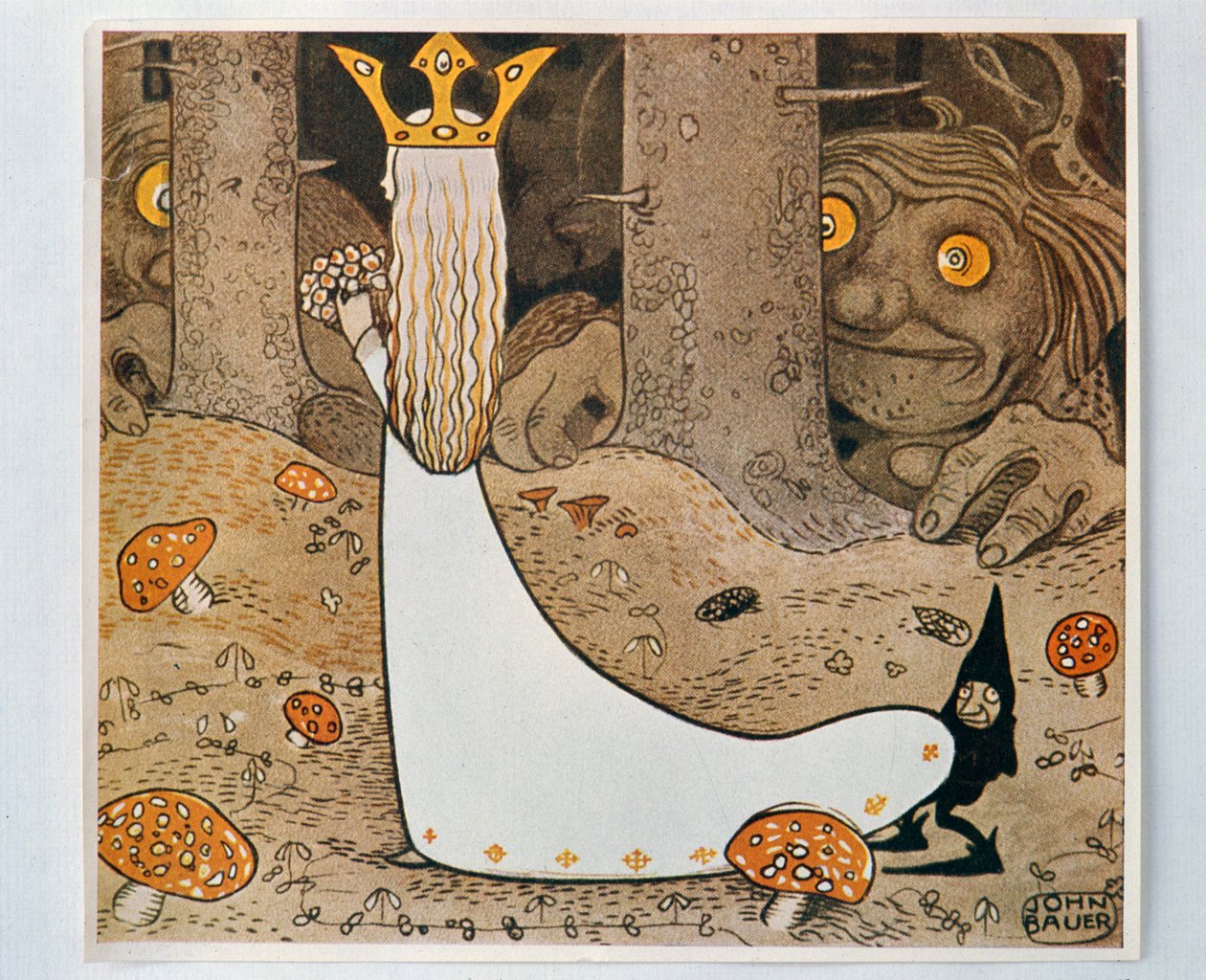 Prenses ve trol. Mülayim Tomtar ve Troll'den, 1913 by John Bauer