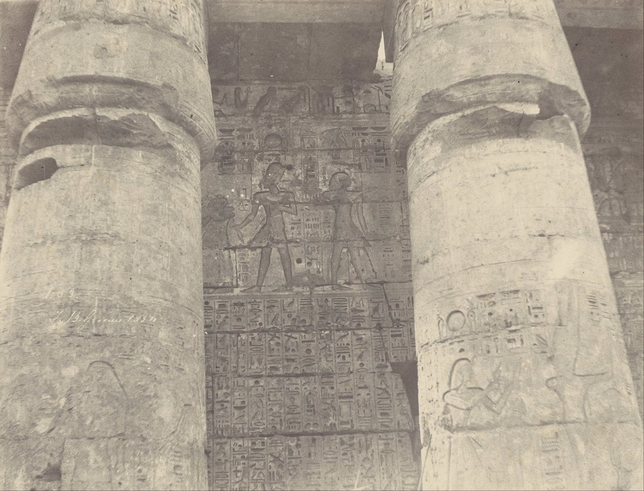 Medinet Habu, Ramses Méïamoun Sarayı, Sol Duvar by John Beasly Greene