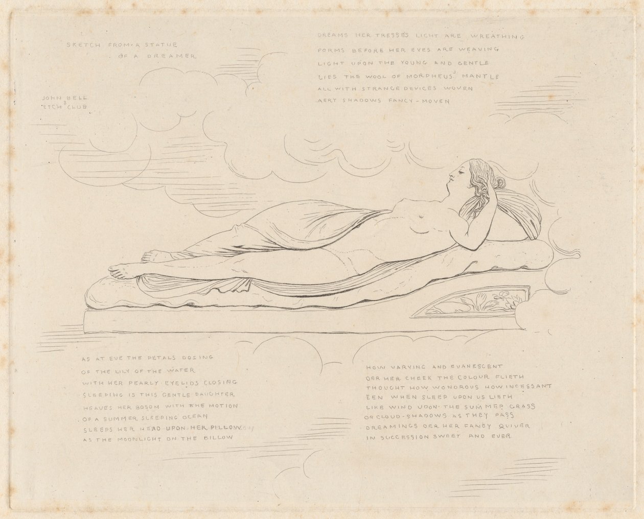 Bir Hayalperestin Heykelinden Eskiz by John Bell
