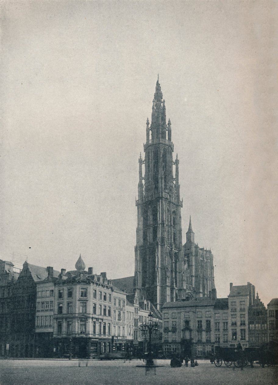 Meryem Ana Katedrali, Anvers, Belçika, c1900 1914-1915 by John Benjamin Stone