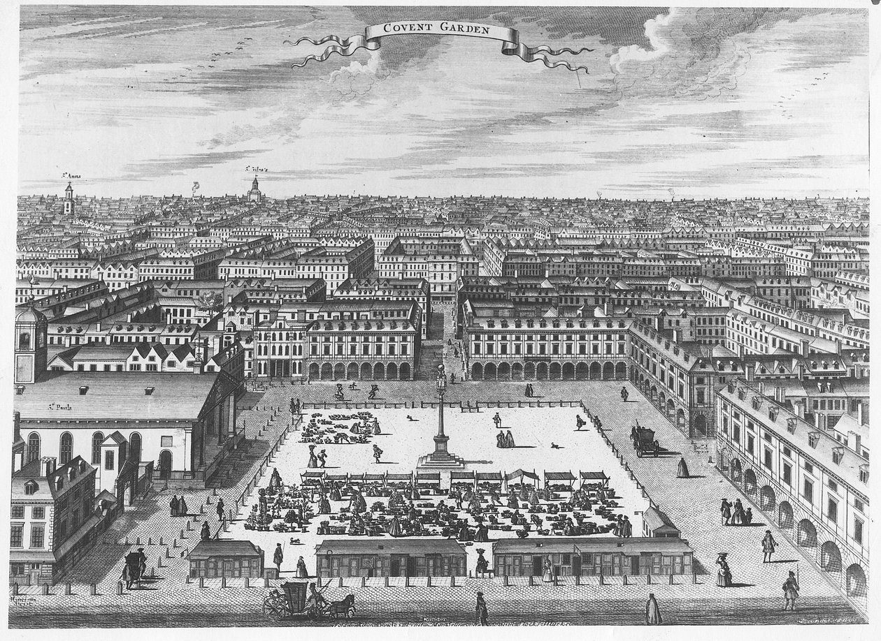 Covent Garden, c.1720 by John Bowles