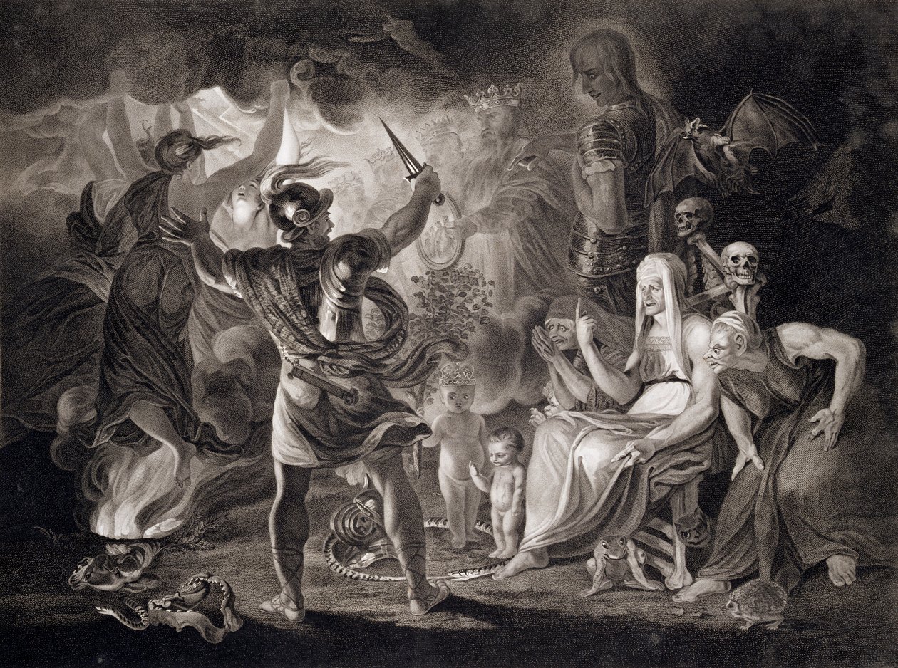 Macbeth, üç cadı ve Hekate, 1805 by John Boydell